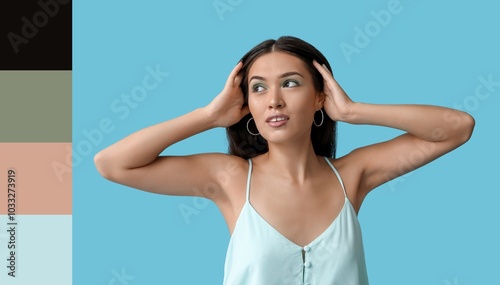 Young Asian woman with styl...