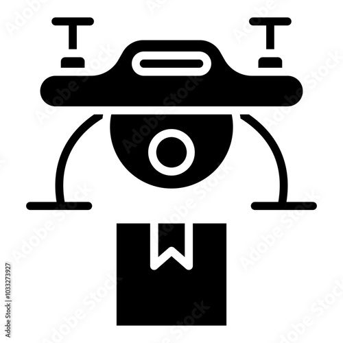 Drone Delivery Vector Icon Style