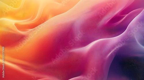 Abstract Wavy Lines Pink Orange Purple Gradient Background