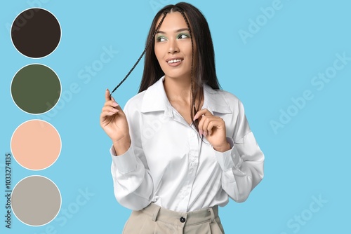 Young Asian woman with styl...