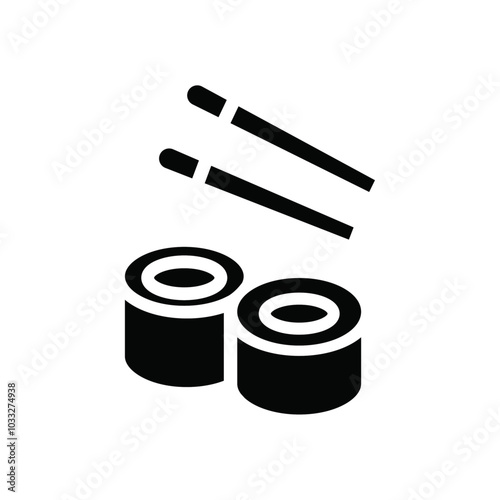 Maki sushi roll icon web design in vector