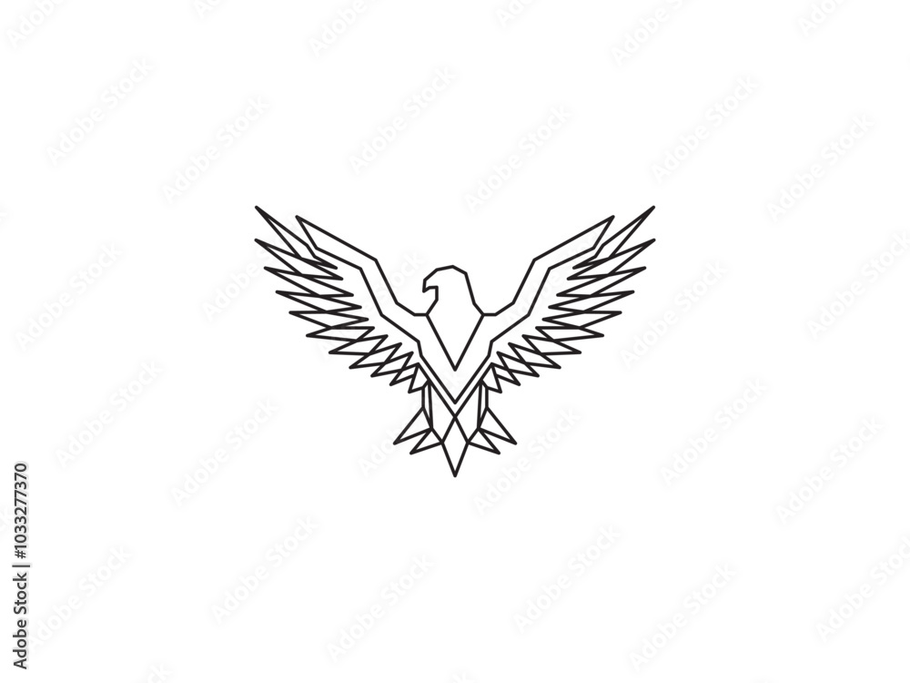Obraz premium eagle geometri logo