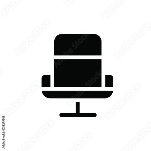 Office chair icon web design in vector