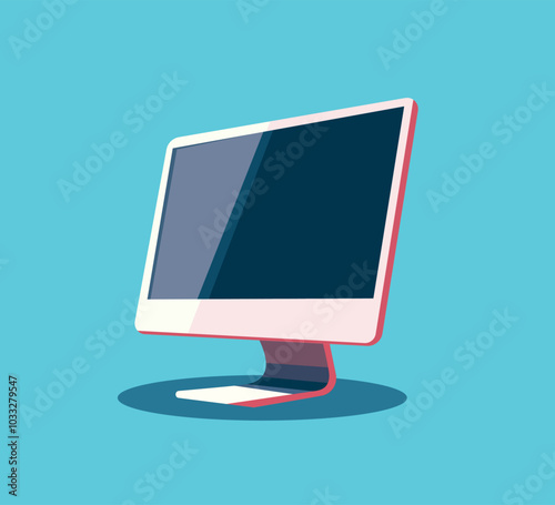 computer monitor icon colorful design vector illustration