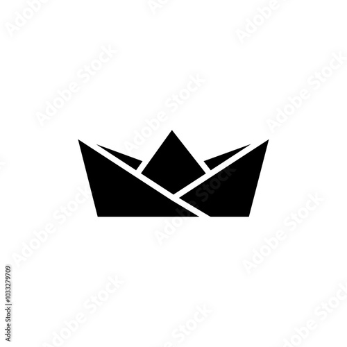 Paper boat icon web design in vector