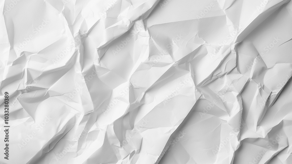 Obraz premium White crumpled paper texture background