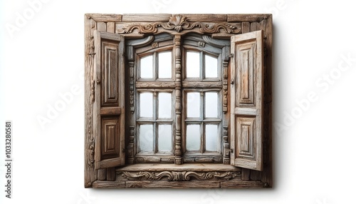 old wooden window