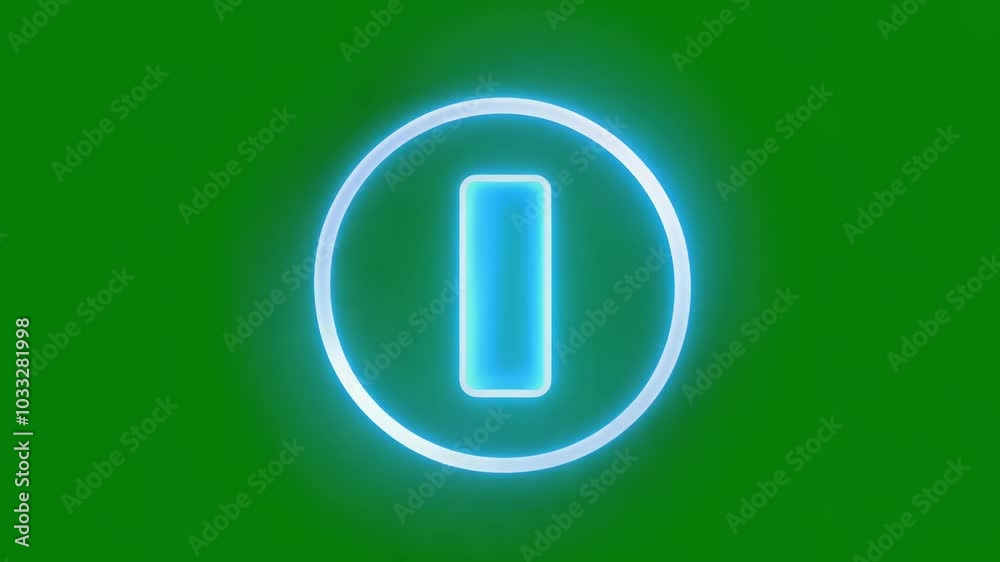 Neon pause icon on green background
Neon pause icon on green background