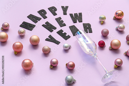 Happy new year glitter text...