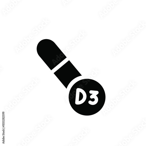 Vitamin D3 icon web design in vector
