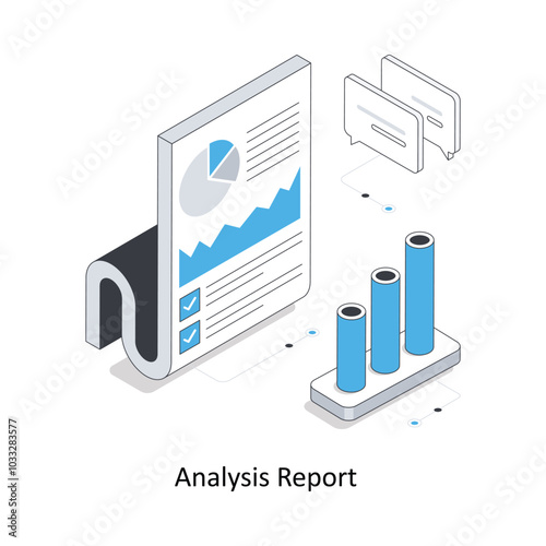 Local seo Report isometric stock illustration. EPS File stock illustration