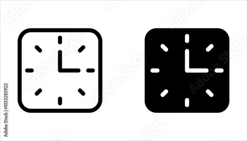 Clock icon set. Time icon vector. watch icon symbol on white background