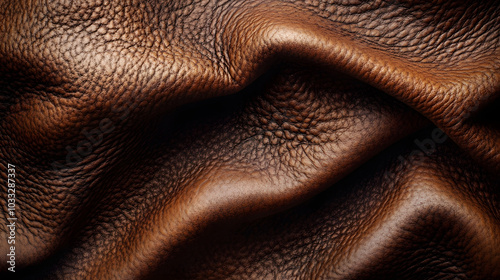 Luxurious Brown Leather Texture Background from a Top-Down Perspective for Branding and Advertising