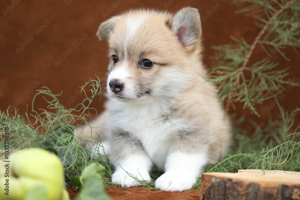 Obraz premium Cute small pembroke welsh corgi puppy