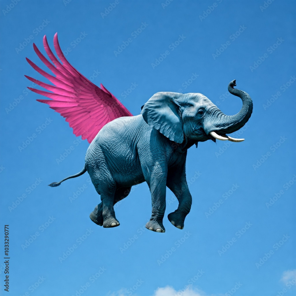 Fototapeta premium elephant in the air