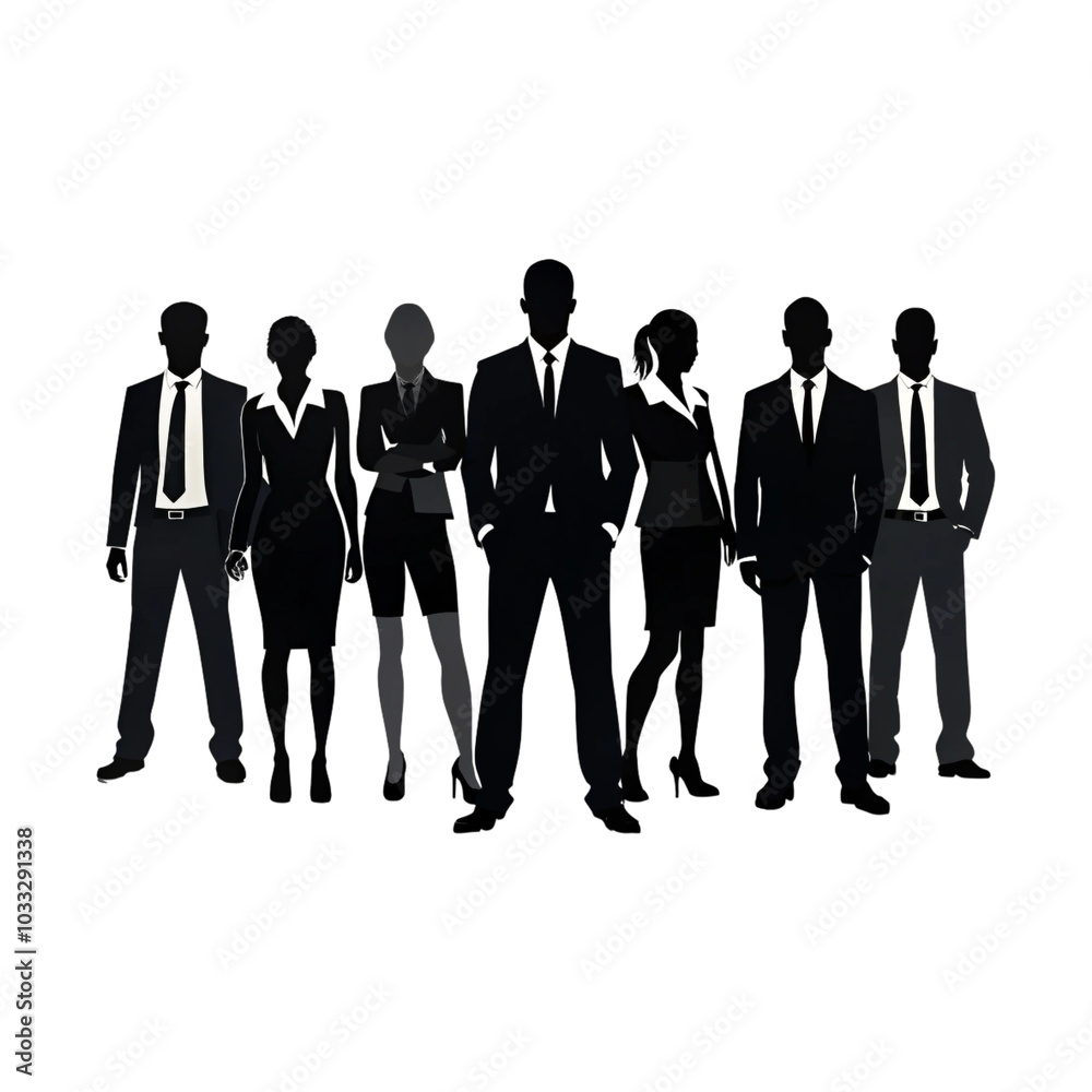A group of business people standing white background. PNG file A group of business people standing white background. PNG file