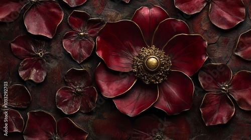 Fototapeta Naklejka Na Ścianę i Meble -  The Tudor rose is a symbol of England. It represents the end of the War of the Roses between the Houses of Lancaster and York.