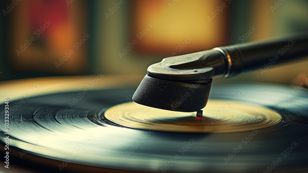 Obraz premium Retro Vinyl Dreamscape: Reviving the Sounds of the Past