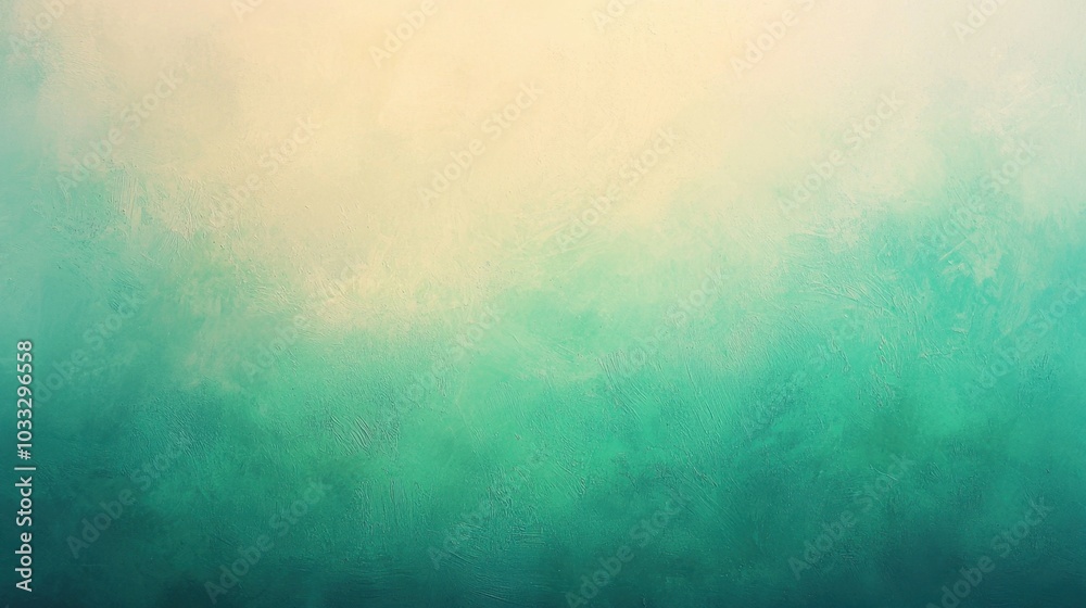 Obraz premium Soft gradient texture in calming teal and cream hues