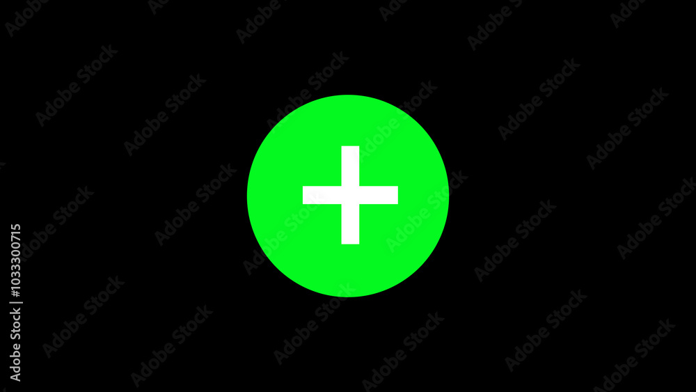 Red color pluss icon and black background Red color pluss icon and black background