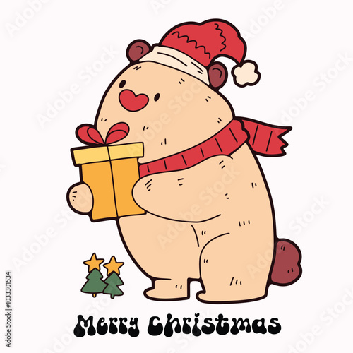 Cute children Christmas Cute hand drawn Elements Illustration cards