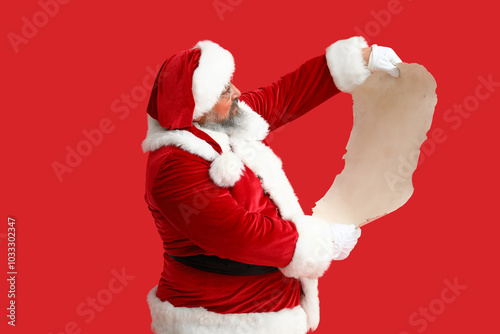 Santa Claus with blank lett...