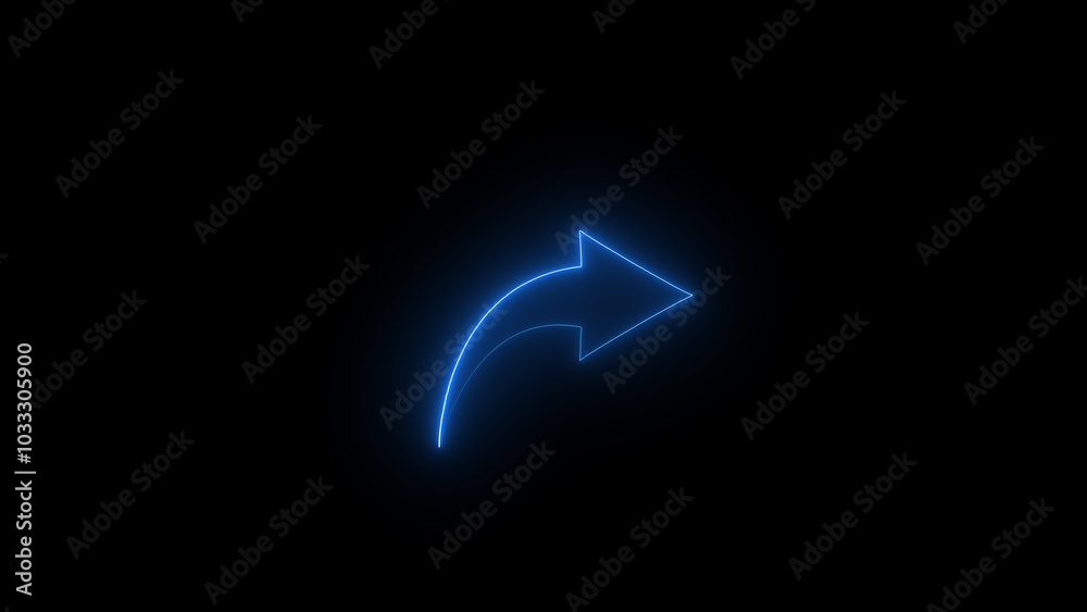 glowing neon arrow icon illustration glowing neon arrow icon illustration