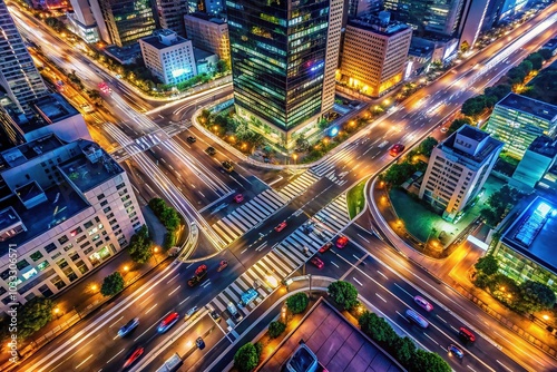 City Lights Crossroads at Night