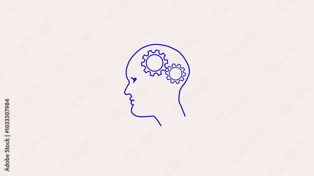 silhouette of a person and gear silhouette of a person and gear