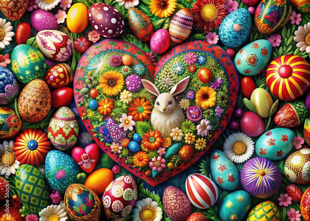 Easter Heart Sublimation Design for Macro Photography Easter Heart Sublimation Design for Macro Photography