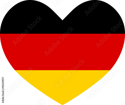 heart shaped icon Germany flag illustrator national of vector