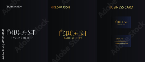 Podcast logo design. podcast icon, logo design template