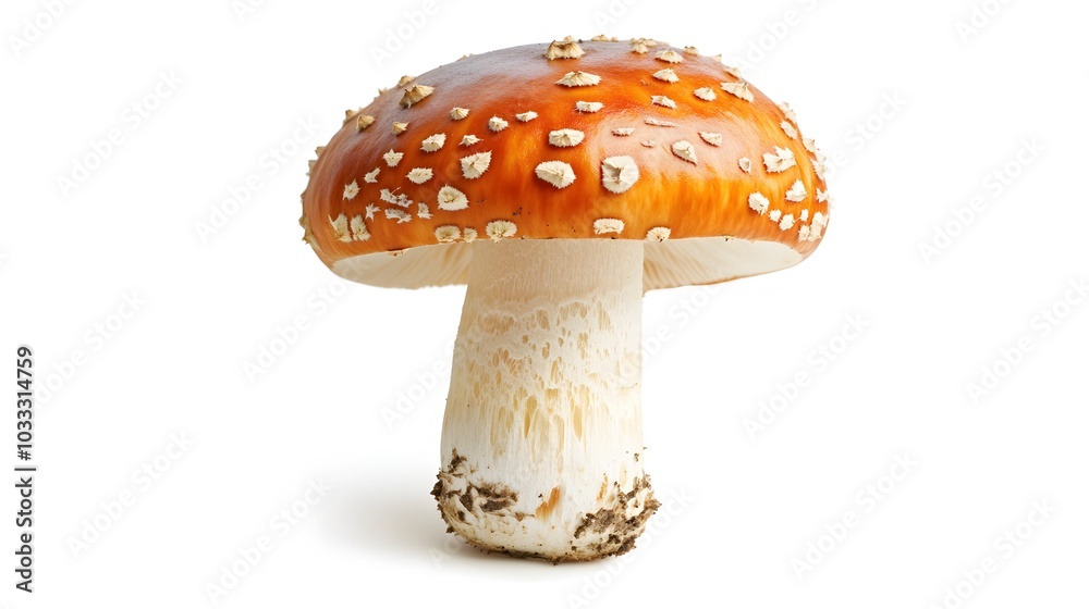 Obraz premium penny bun mushroom on isolated white background.