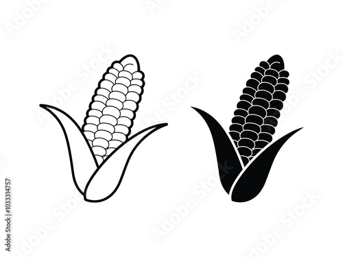 corn icon vector illustration isolated on white background
