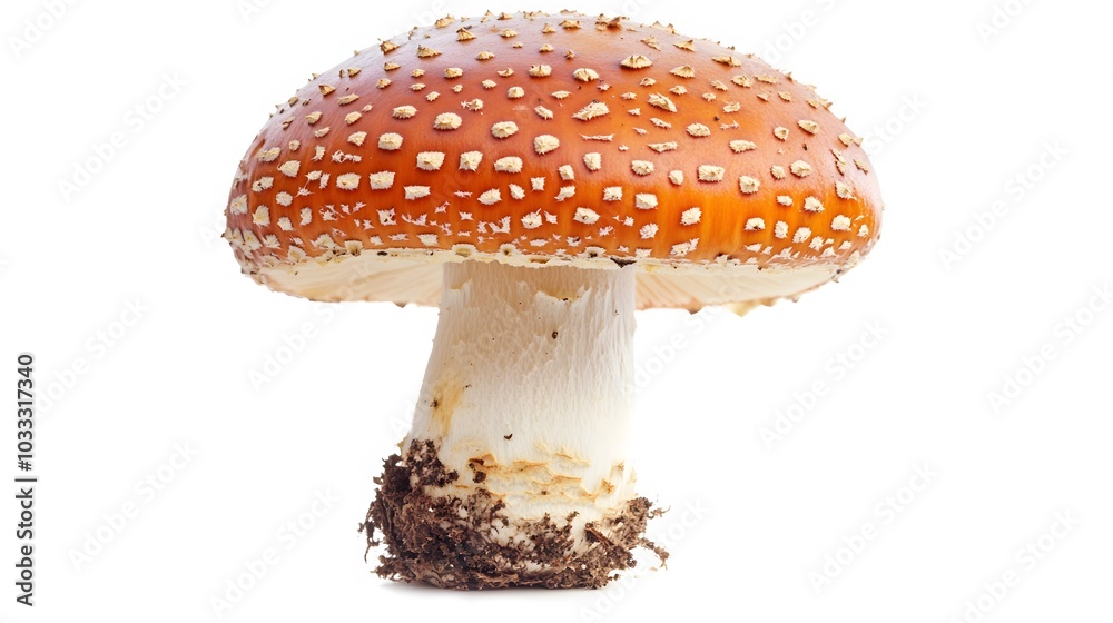 Obraz premium penny bun mushroom on isolated white background.