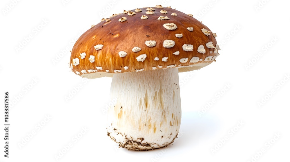 Obraz premium penny bun mushroom on isolated white background. 