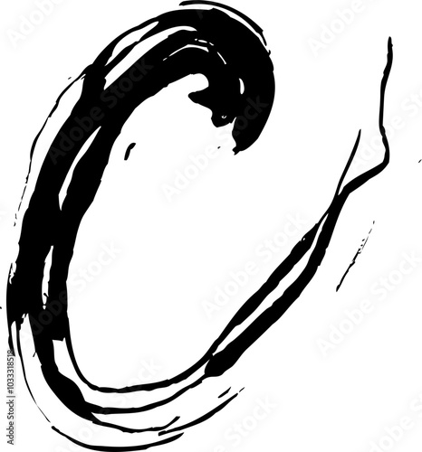 Abstract grunge brush stroke design element vector