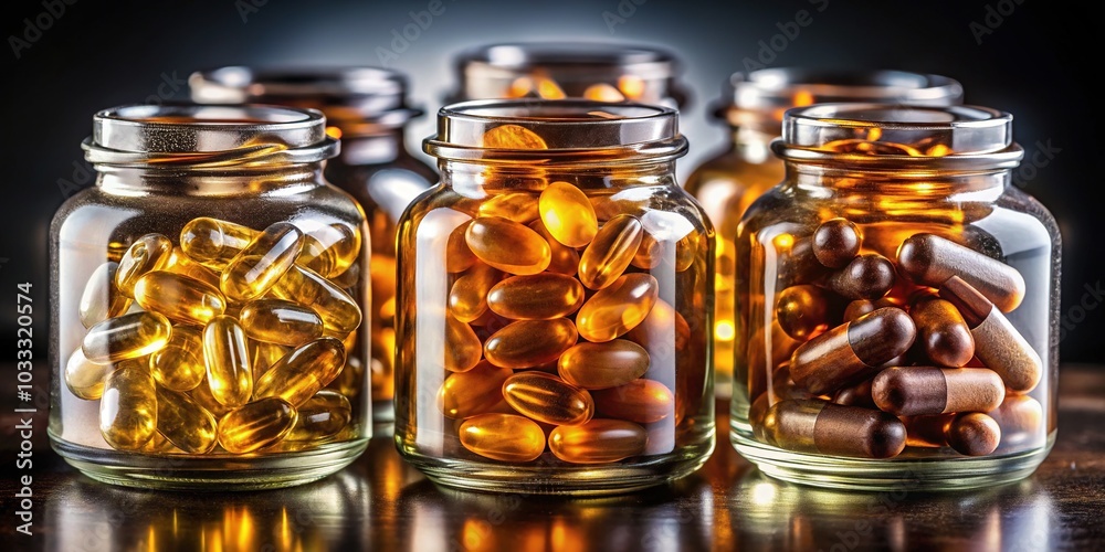 Low Light Photography of Vitamins and Supplements for Health and Wellness Low Light Photography of Vitamins and Supplements for Health and Wellness