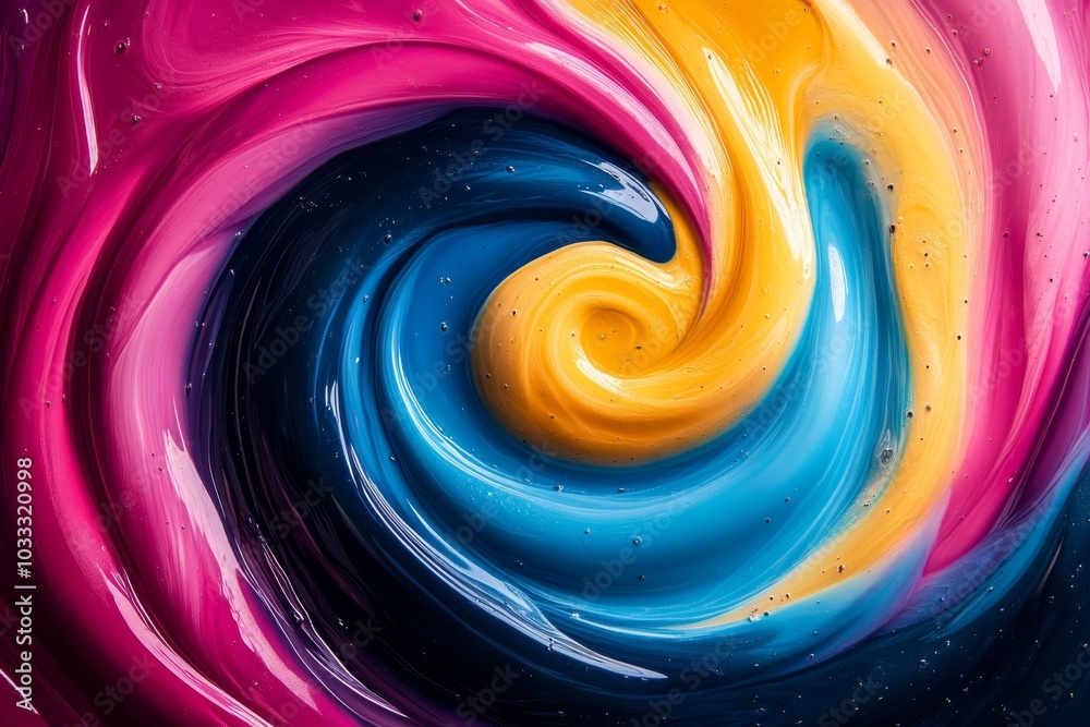 Abstract Swirling Liquid Art   Vibrant Colors and Flowing Patterns