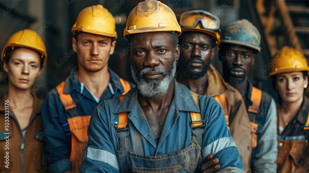 A Diverse Group of Miners Preparing for a Shift in a Challenging Industry A Diverse Group of Miners Preparing for a Shift in a Challenging Industry
