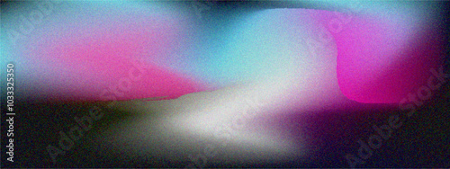 Blue, white, pink gradient grainy noise texture background. Wave granny banner, poster, wallpaper background.