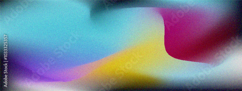 Blue, white, pink gradient grainy noise texture background. Wave granny banner, poster, wallpaper background.