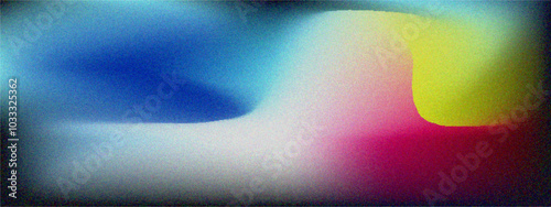 Blue, white, pink gradient grainy noise texture background. Wave granny banner, poster, wallpaper background.