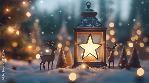 Lantern Glow: A Cozy Winter Scene (christmas-tree)