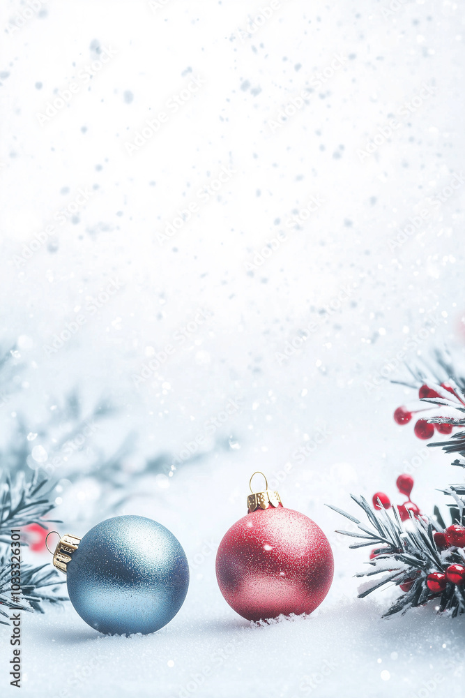 Christmas decor, pine cones, fir branches, red berries and ornaments on white background. Christmas decor, pine cones, fir branches, red berries and ornaments on white background.