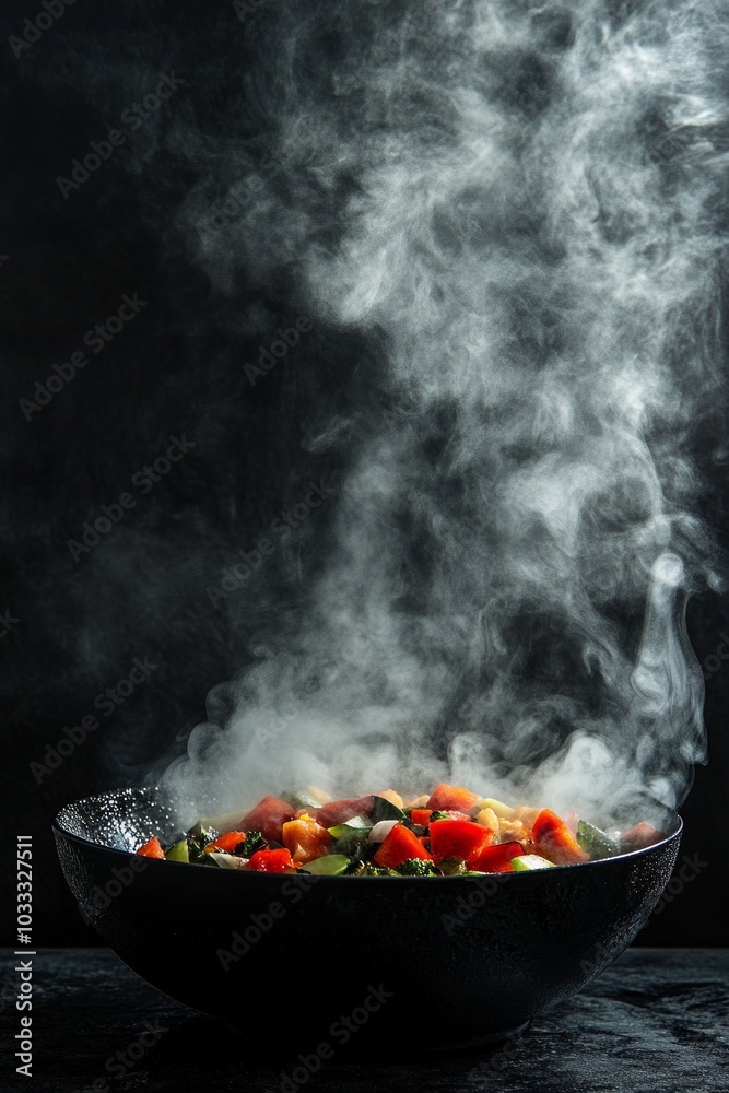 Steaming Bowl of Fresh Vegetables - Healthy and Delicious Dinner Steaming Bowl of Fresh Vegetables - Healthy and Delicious Dinner