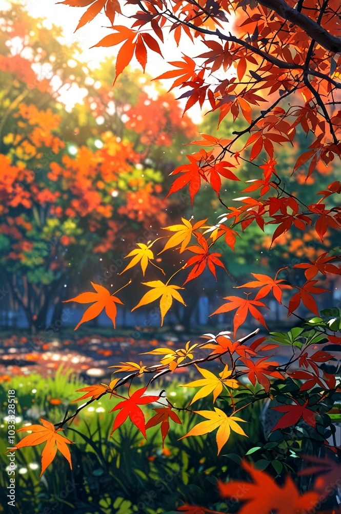 Autumn flower leaf wallpaper, forest green background, Autumn flower leaf wallpaper, forest green background,
