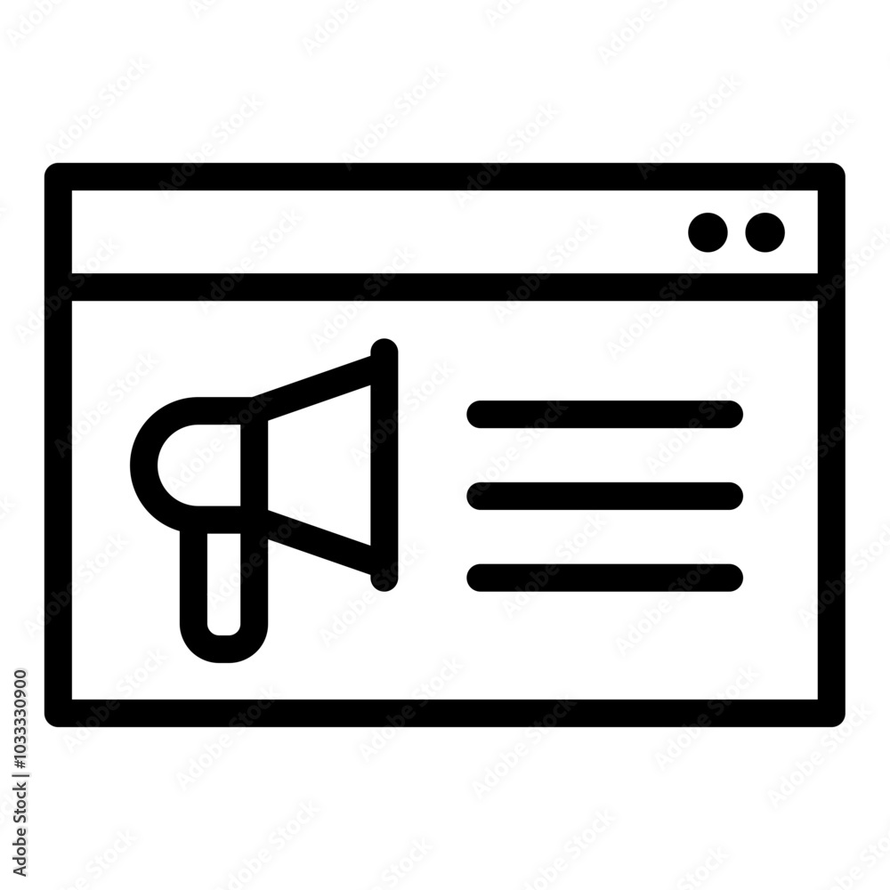 Digital marketing icon. Vector line icon Digital marketing icon. Vector line icon