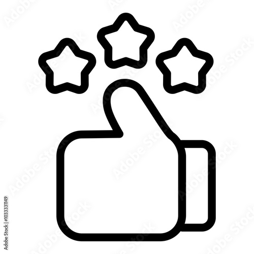 Rate icon. Vector line icon