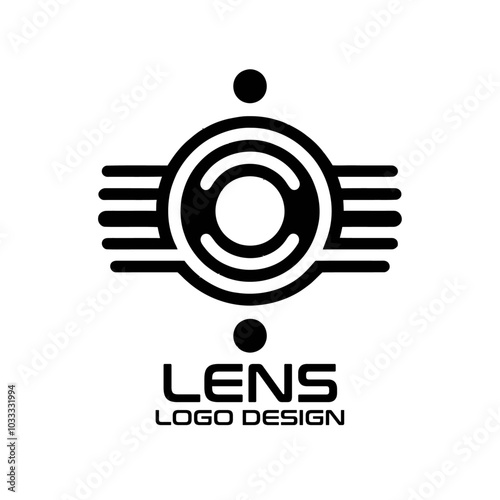 Camera Lens Vector Logo Design photo